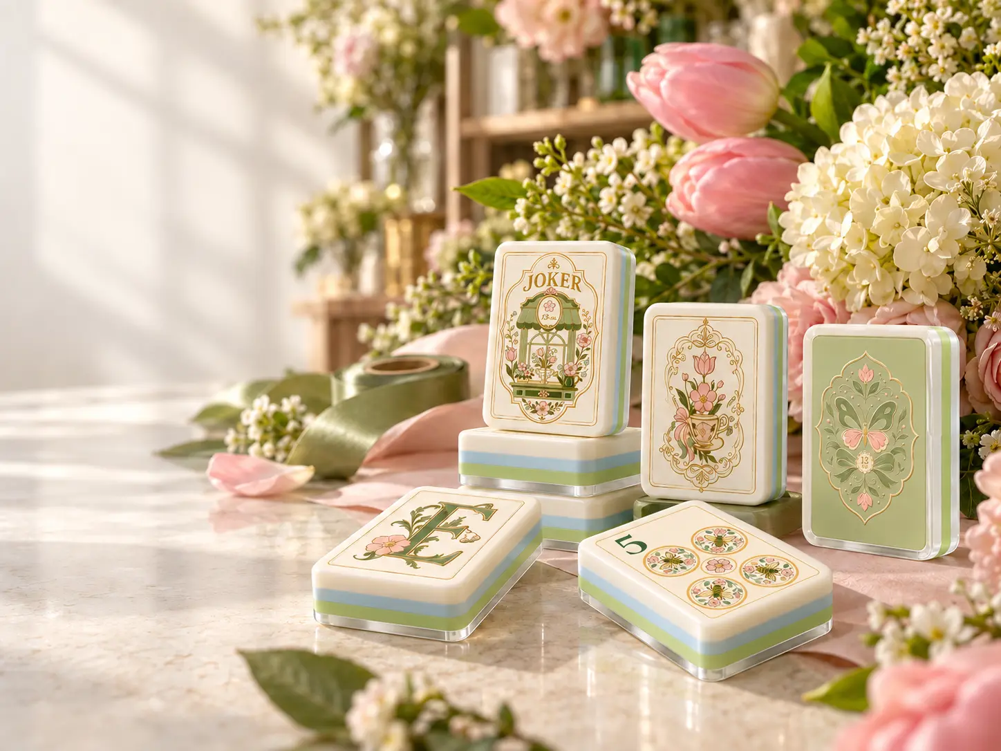 13-su Spring Collection Mahjong in a flower studio