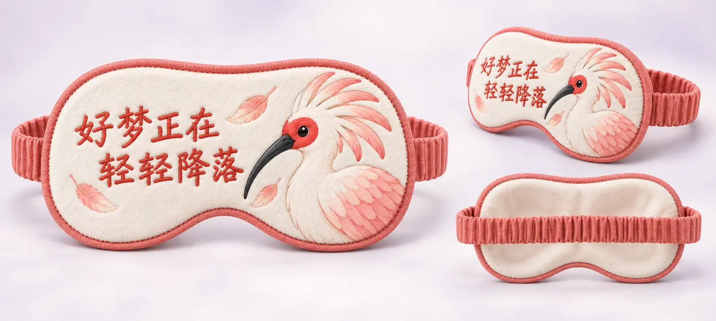 Crested Ibis sleep masks